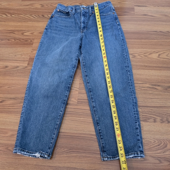 Madewell Balloon Jeans Ellisboro Wash 28 High Rise Barrel Tapered Medium Wash - Picture 7 of 16